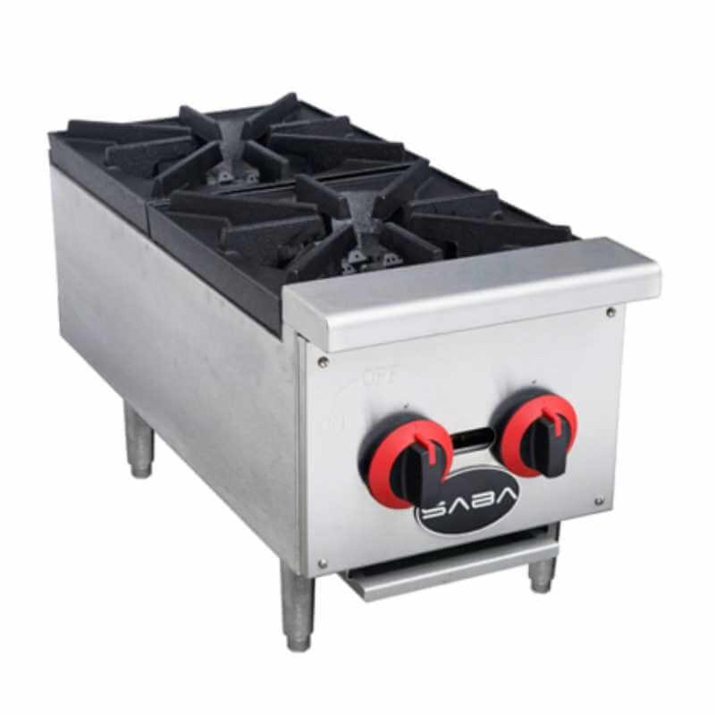 Saba - HP-2 Commercial 12" Hotplate 2 Burners Cooktop Natural Gas/Liquid Propane - HP-2