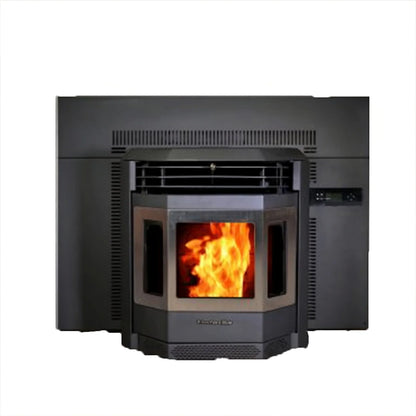 ComfortBilt Pellet Stove Fireplace Insert Stainless Steel Trim - HP22i-Black-SS