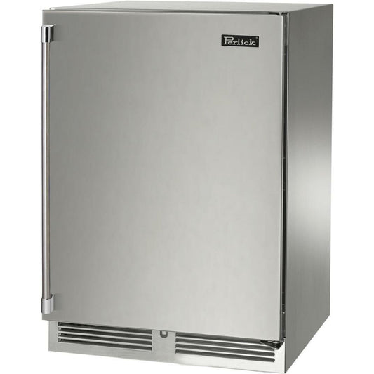 Perlick 24"  Dual Zone Refrigerator and Wine Reserve with 14 Bottle and 44 Can Capacity, Stainless Steel Door - HP24CO-4-1