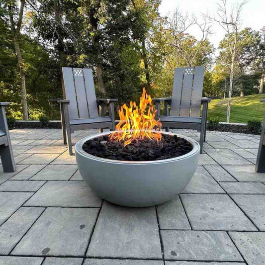 HPC Fire Aluminum Spun Gas Fire Bowl - STONE30MLFPK-LP