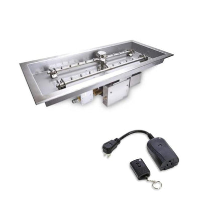 HPC Fire  H-Burner Rectangular Fire Pit Burner Insert - TOR-MLFPK24X12-H-FLEX-NG