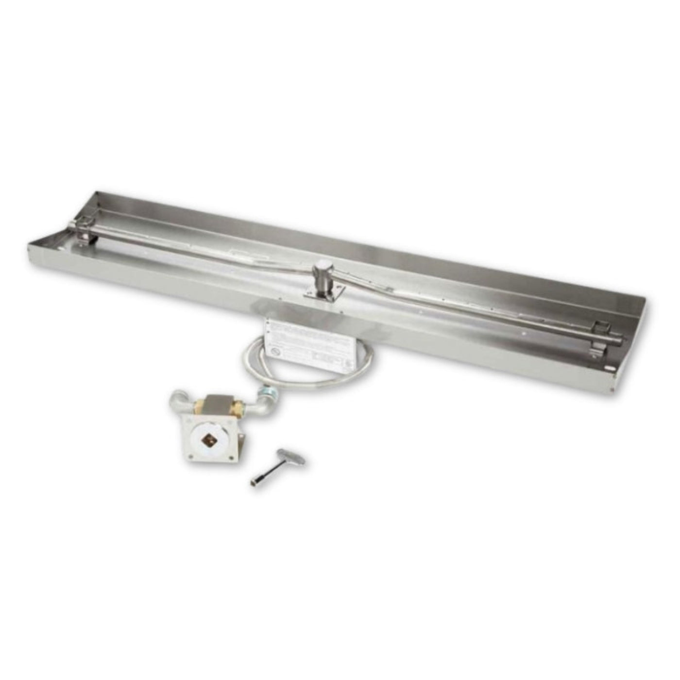 HPC Fire Linear Interlink Pan Fire Pit Burner Insert - TOR-MLFPK25X8-L-FLEX-NG