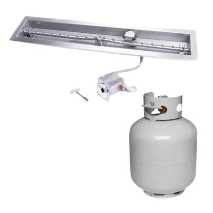 HPC Fire Linear Interlink Pan Fire Pit Burner Insert - TOR-MLFPK25X8-L-FLEX-NG