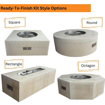 HPC Fire Ready-To-Finish Octagon Fire Pit Kit - U45O/MLFPK25CEK-NG