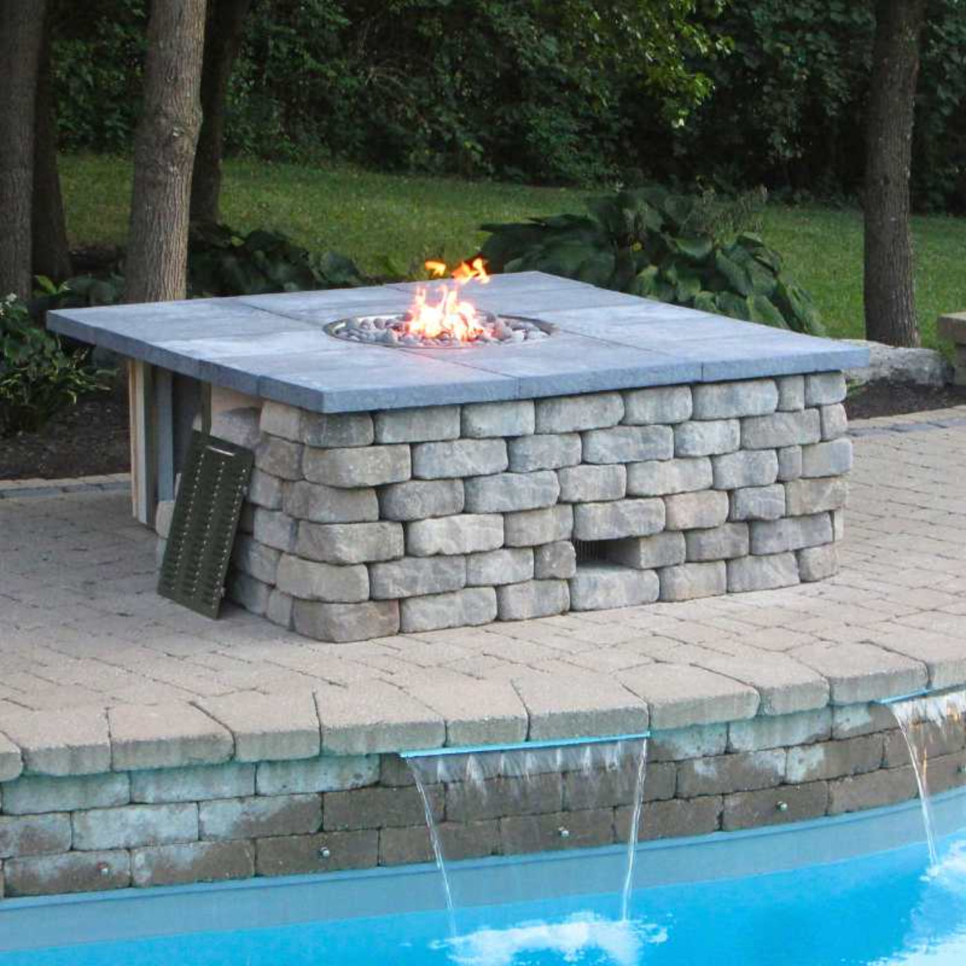 HPC Fire Ready-To-Finish Square Fire Pit Kit - U45S/MLFPK25CEK-NG