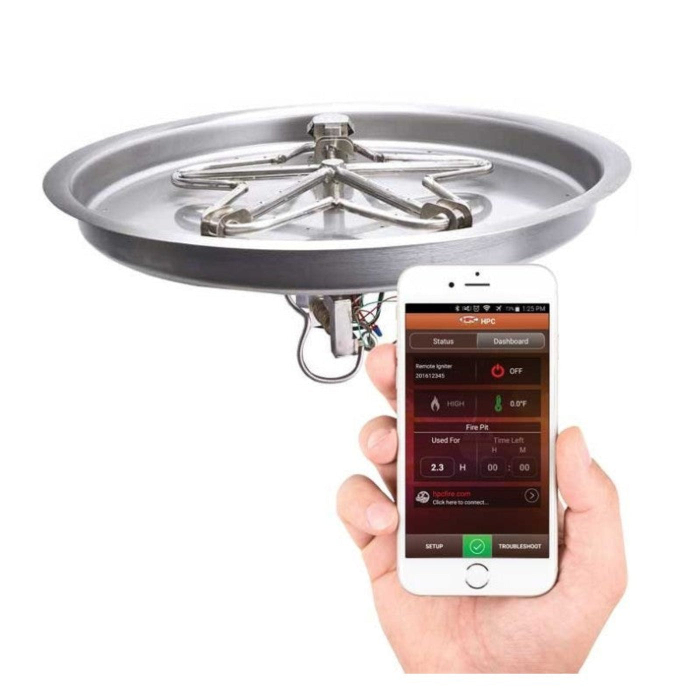 HPC Fire Round Bowl Burner Insert - PENTA13 MLFPK-FLEX-NG