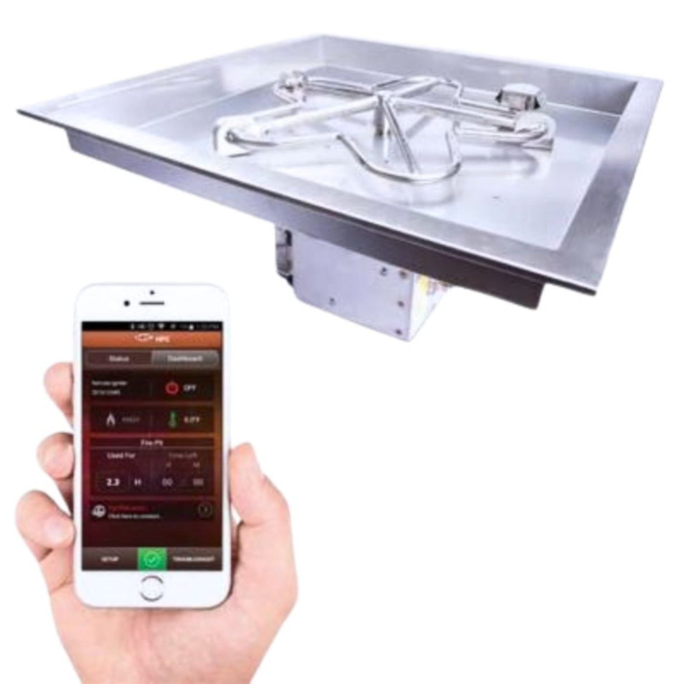 HPC Fire Square Bowl Burner Insert – MLFPK18SQBL-FLEX-NG