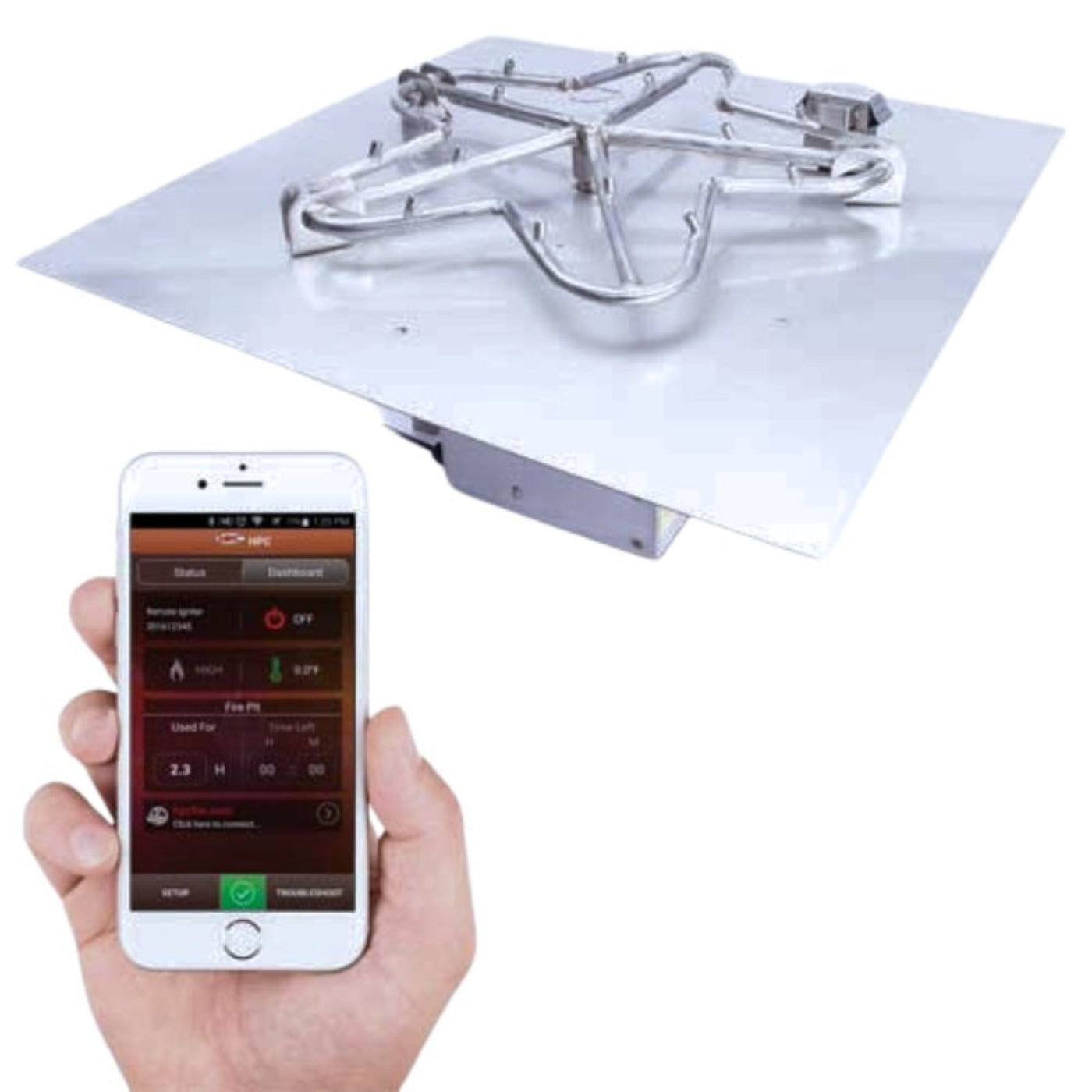 HPC Fire Square Flat Burner Insert – MLFPK18SQ-FLEX-NG