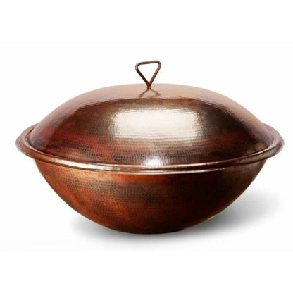 HPC Fire Tempe Hammered Copper Gas Fire Bowl - TEMP31-MLFPK-LP