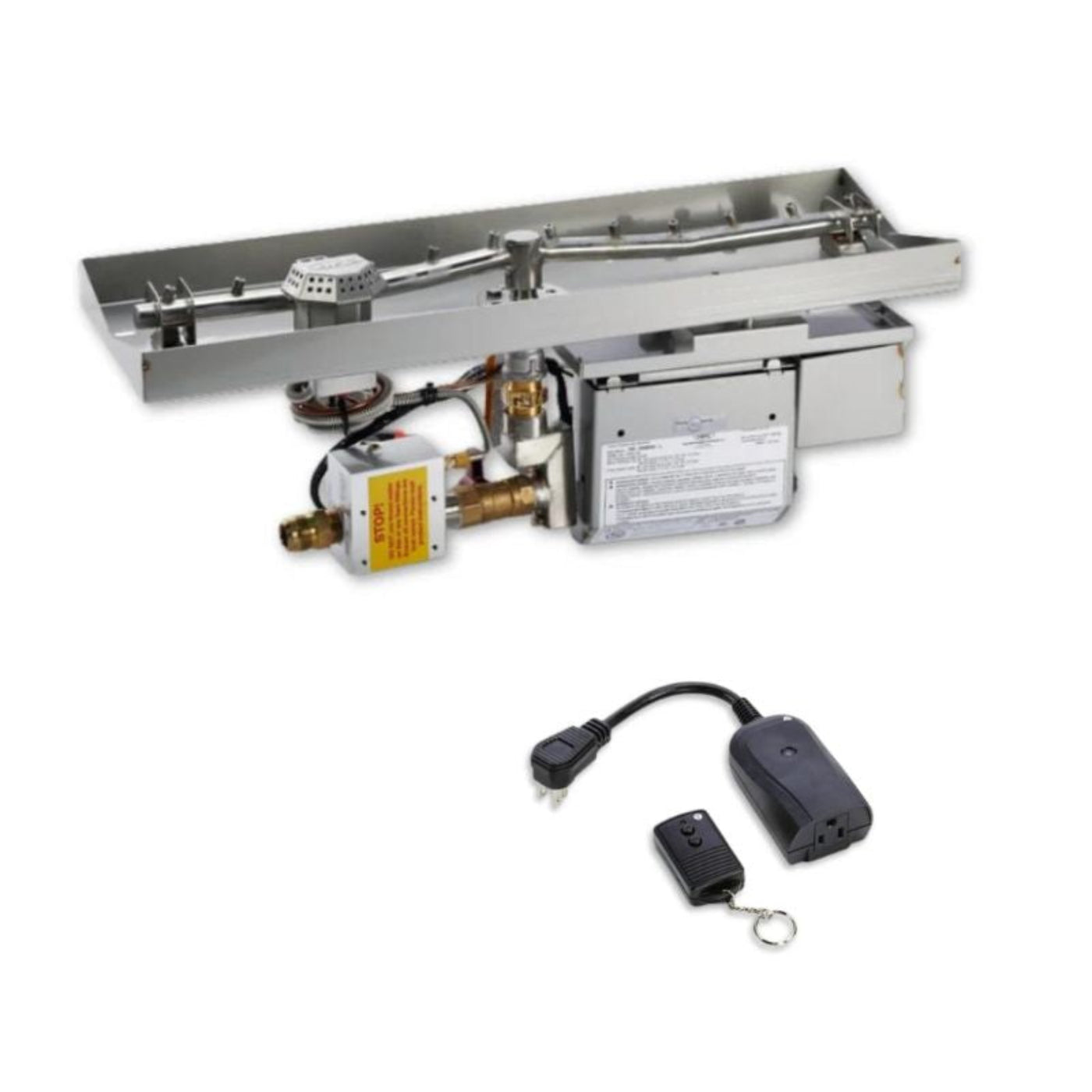 HPC Fire Linear Interlink Pan Fire Pit Burner Insert - TOR-MLFPK25X8-L-FLEX-NG