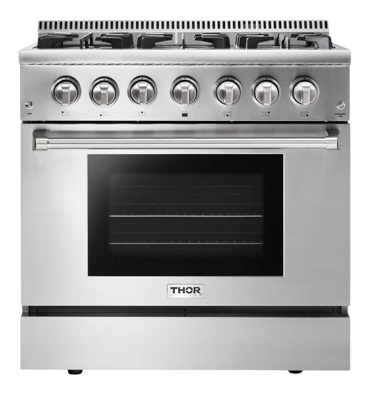 THOR Kitchen 36-Inch Dual Fuel Range - Professional - HRD3606U