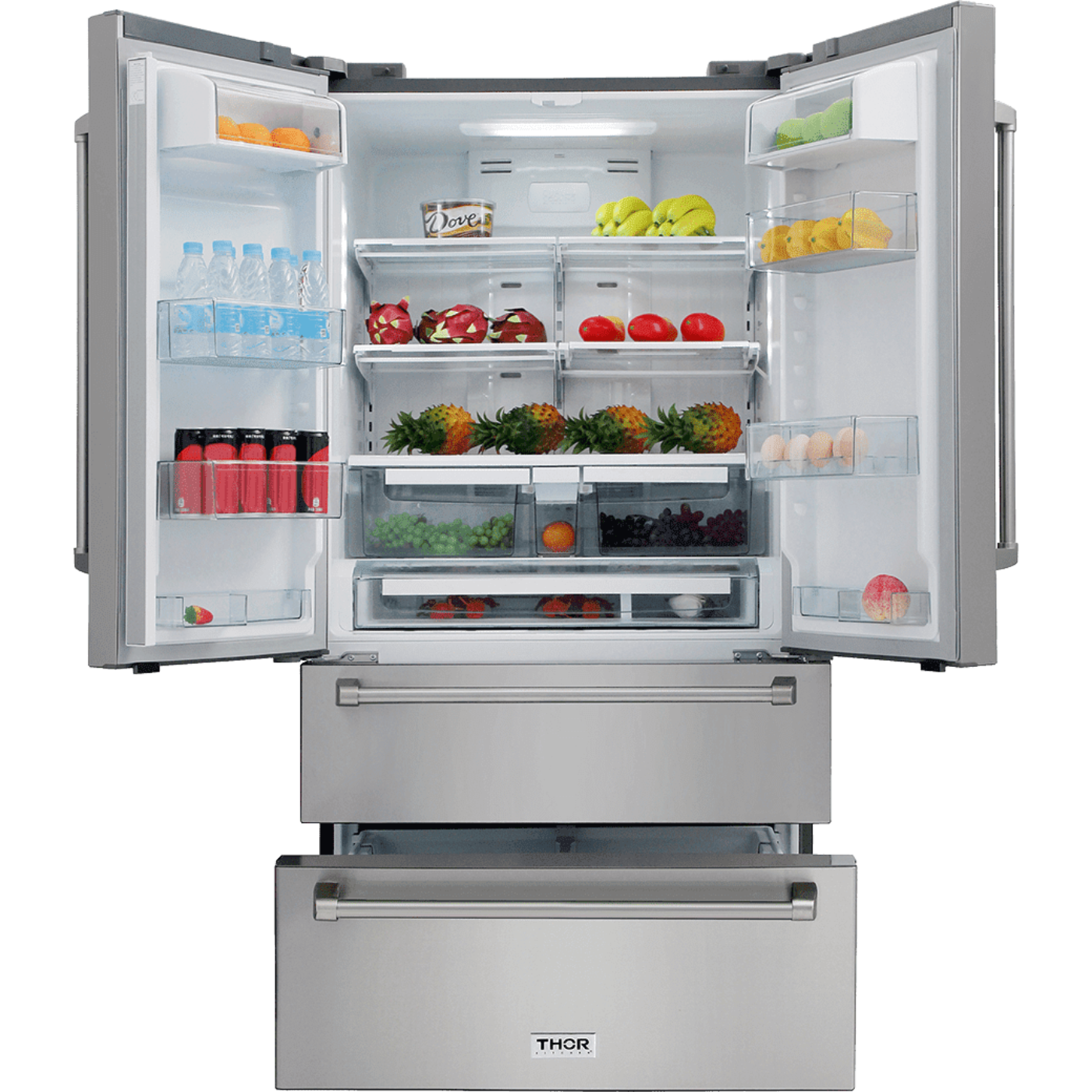 Thor Kitchen Appliance Package - 30 in. Natural Gas Range, Range Hood, Refrigerator, Dishwasher, AP-LRG3001U-3