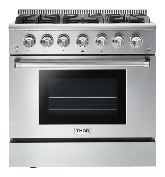 THOR Kitchen 36-Inch Professional Gas Range - HRG3618U