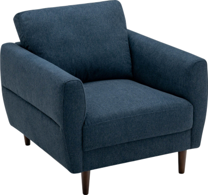 Costway Single Sofa Modern Upholstered Fabric Accent Armchair with Solid Wood Frame New - HV10186WL-22NY