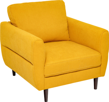 Costway Single Sofa Modern Upholstered Fabric Accent Armchair with Solid Wood Frame New - HV10186WL-22NY