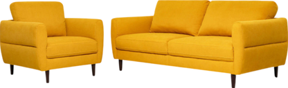 Costway Sofa Set 2-Piece Modern Upholstered Fabric Loveseat and Armchair with Solid Wood Frame New - HV10186WL-NY+