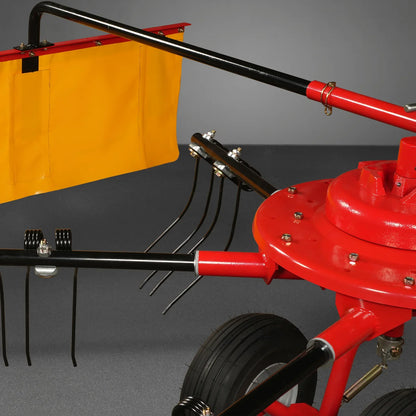 100” Mechmaxx 3-Point Hitch 6 Rotary Pull-Type Hay Rake Tedder , 15-50Hp , HT100
