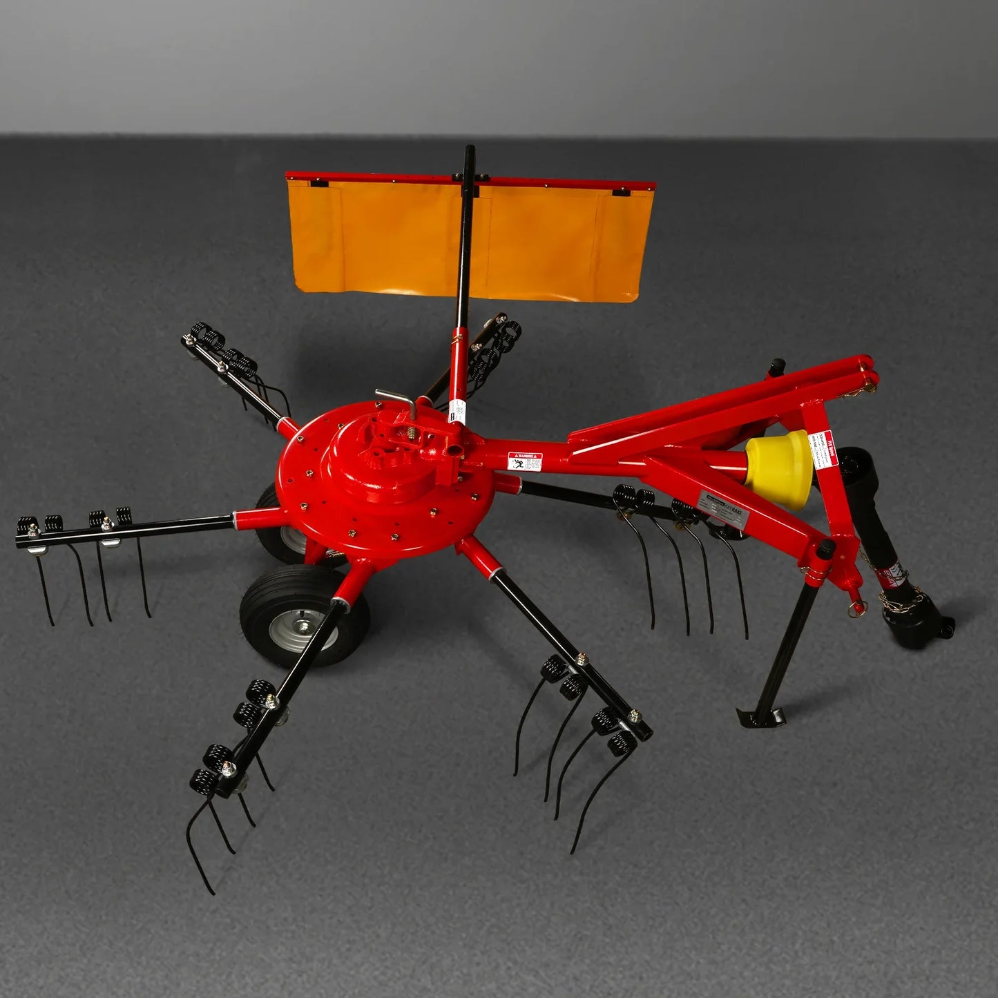 100” Mechmaxx 3-Point Hitch 6 Rotary Pull-Type Hay Rake Tedder , 15-50Hp , HT100