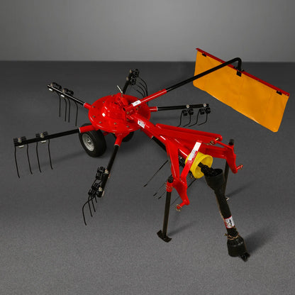 100” Mechmaxx 3-Point Hitch 6 Rotary Pull-Type Hay Rake Tedder , 15-50Hp , HT100