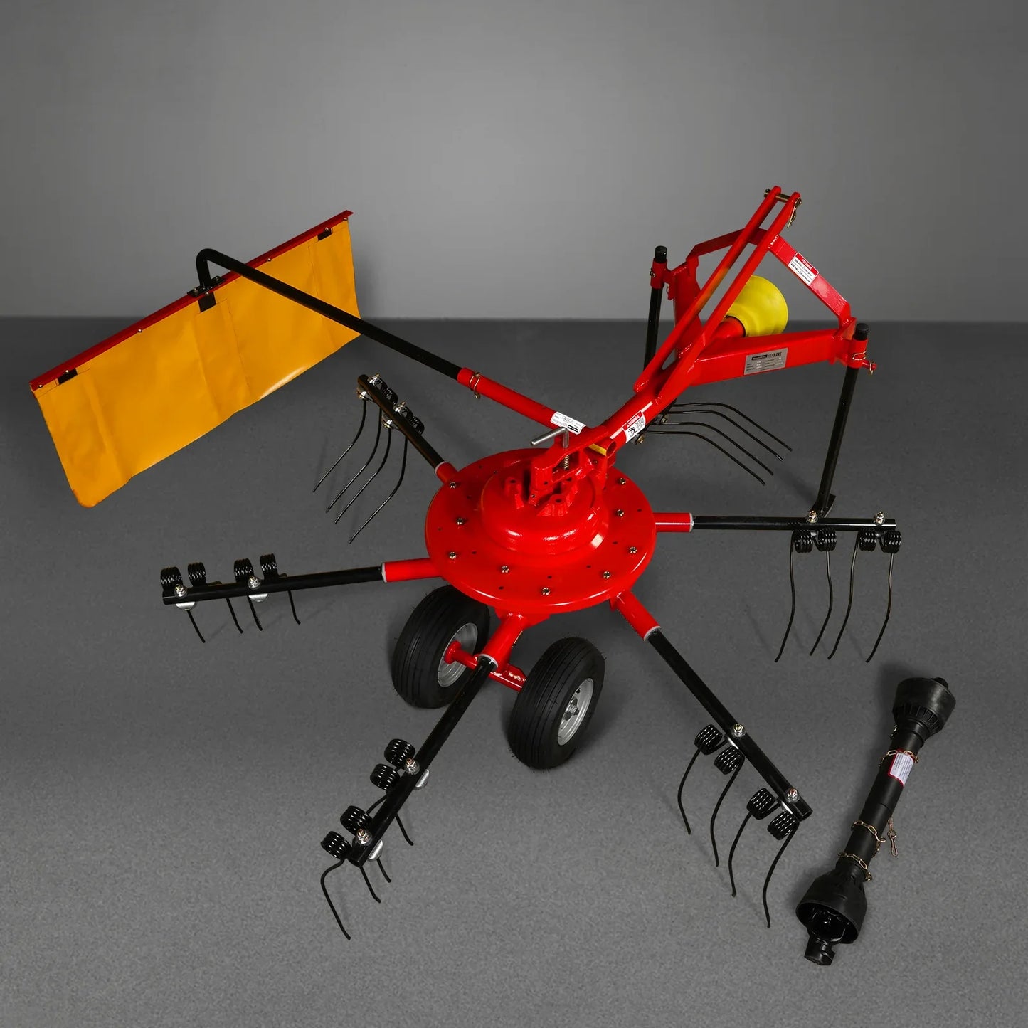 100” Mechmaxx 3-Point Hitch 6 Rotary Pull-Type Hay Rake Tedder , 15-50Hp , HT100