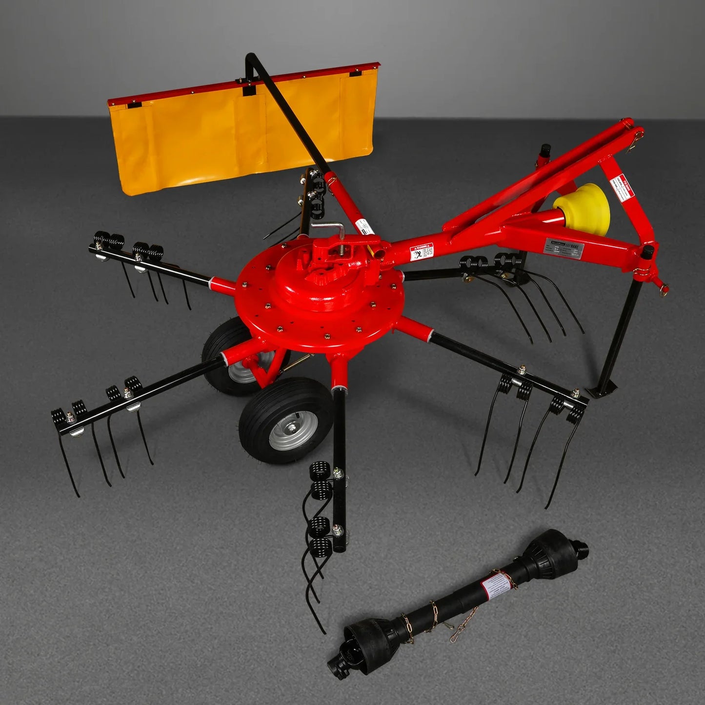 100” Mechmaxx 3-Point Hitch 6 Rotary Pull-Type Hay Rake Tedder , 15-50Hp , HT100