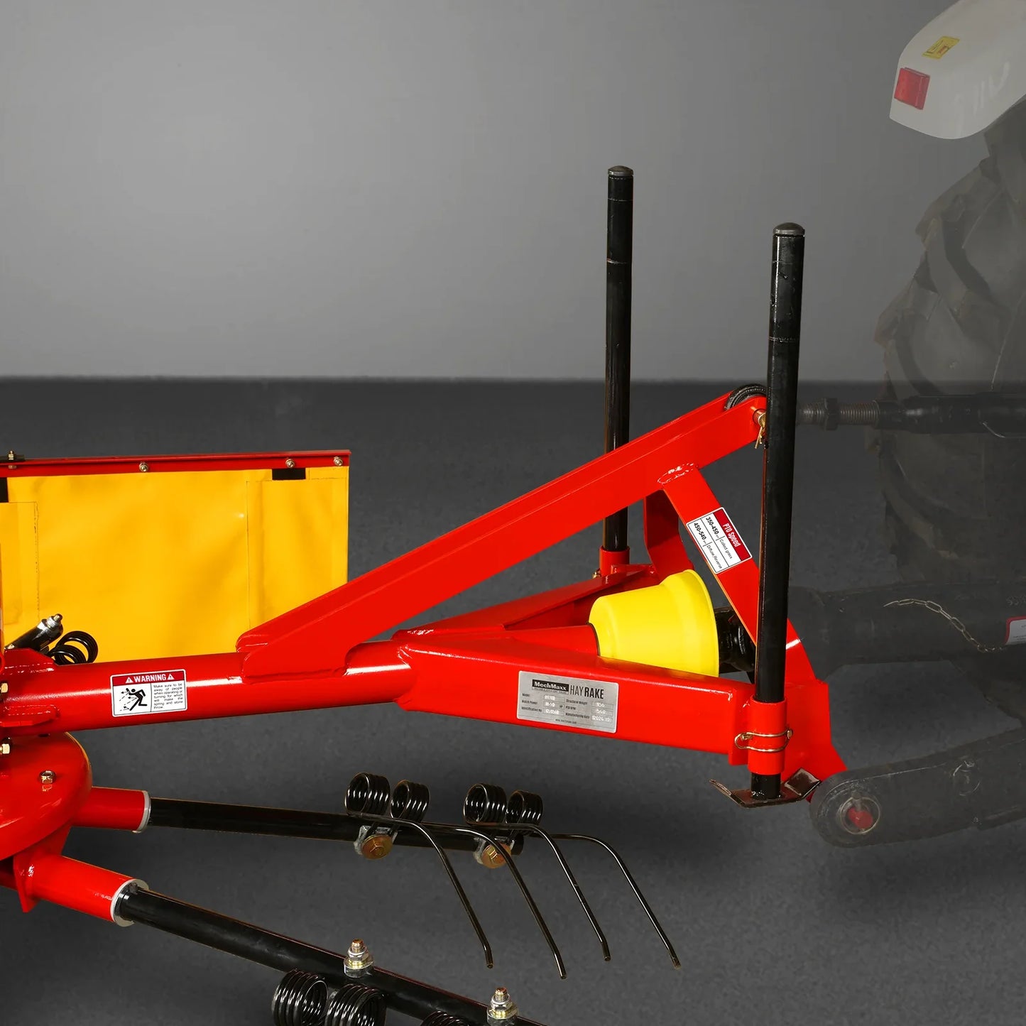 100” Mechmaxx 3-Point Hitch 6 Rotary Pull-Type Hay Rake Tedder , 15-50Hp , HT100