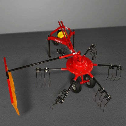 100” Mechmaxx 3-Point Hitch 6 Rotary Pull-Type Hay Rake Tedder , 15-50Hp , HT100