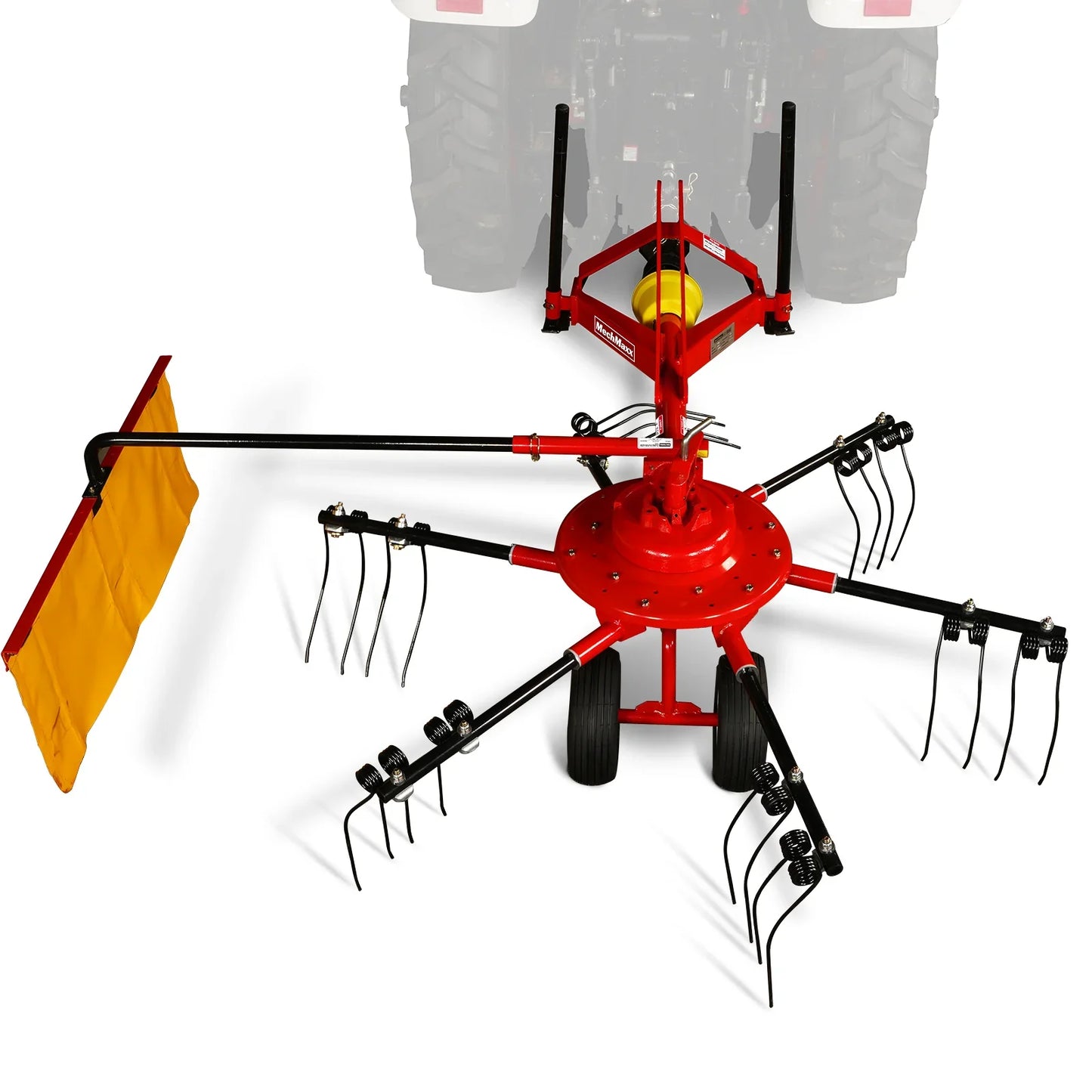 100” Mechmaxx 3-Point Hitch 6 Rotary Pull-Type Hay Rake Tedder , 15-50Hp , HT100