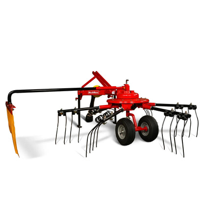 100” Mechmaxx 3-Point Hitch 6 Rotary Pull-Type Hay Rake Tedder , 15-50Hp , HT100