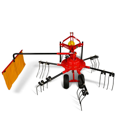 100” Mechmaxx 3-Point Hitch 6 Rotary Pull-Type Hay Rake Tedder , 15-50Hp , HT100