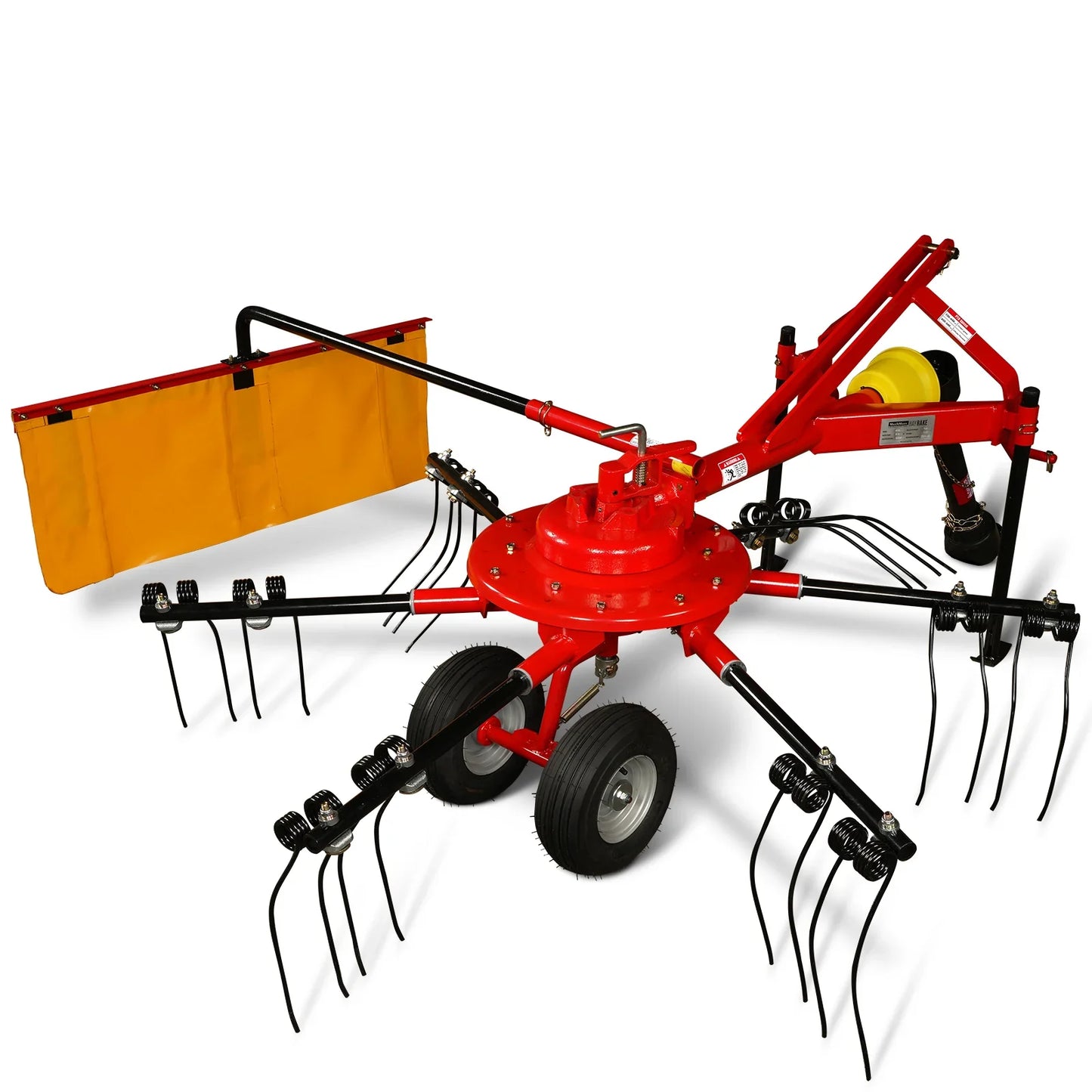 100” Mechmaxx 3-Point Hitch 6 Rotary Pull-Type Hay Rake Tedder , 15-50Hp , HT100