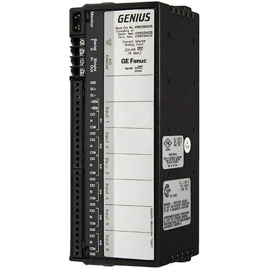 IC660BBA026 | GE Fanuc Block 24/48Vdc Analog Current Source 6 Inputs