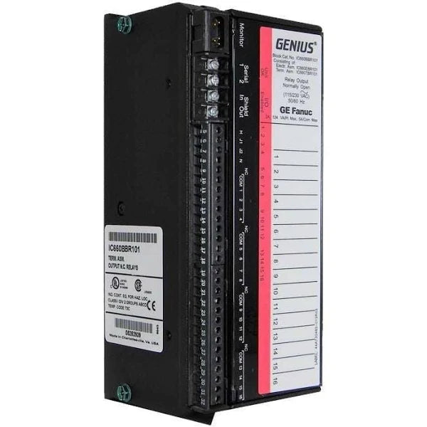 IC660BBR101 | GE Fanuc Block - Relay Output Normally Open 16 Pt
