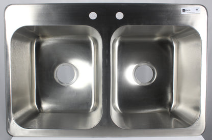 John Boos PB-DISINK141610-2 Pro-Bowl Drop-In 2 Comp. Sink - 1975DDJBPBDISINK1416102