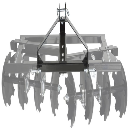 MotoAlliance Disc Plow Harrow Cat-0 Hitch Three-Point Attachment New -IP6004