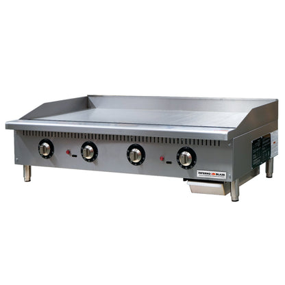 Inferno Blaze IB-CTG-48T 48” Wide Thermostatic Countertop Commercial Griddle - IB-CTG-48T