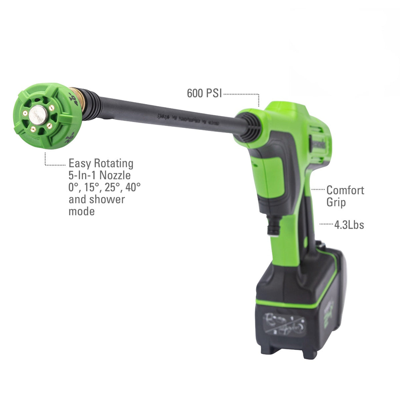 Greenworks 3000 PSI Pressure Washer w/ 24V 600-PSI Cordless Power Cleaner Combo Kit - 1376002-VK