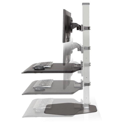 Innovative Winston Workstation Triple Monitor Sit Stand