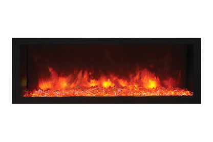 Remii 55" Extra Deep Built-In Indoor and Outdoor Linear Electric Fireplace - 102755-DE
