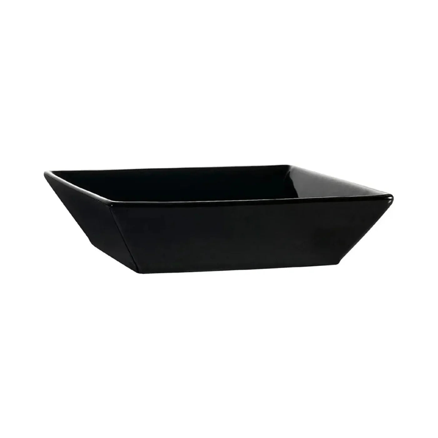CAC China Square Bowl Black 42oz 8" Case of 24 Pcs - KC-B8-BLK