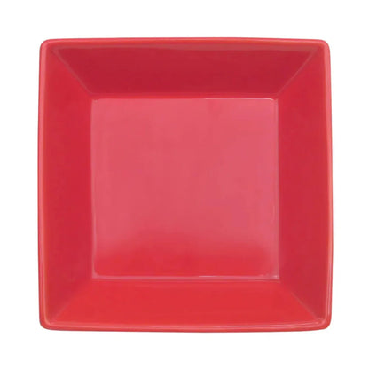 CAC China Square Bowl Red 42oz 8" Case of 24 Pcs - KC-B8-R