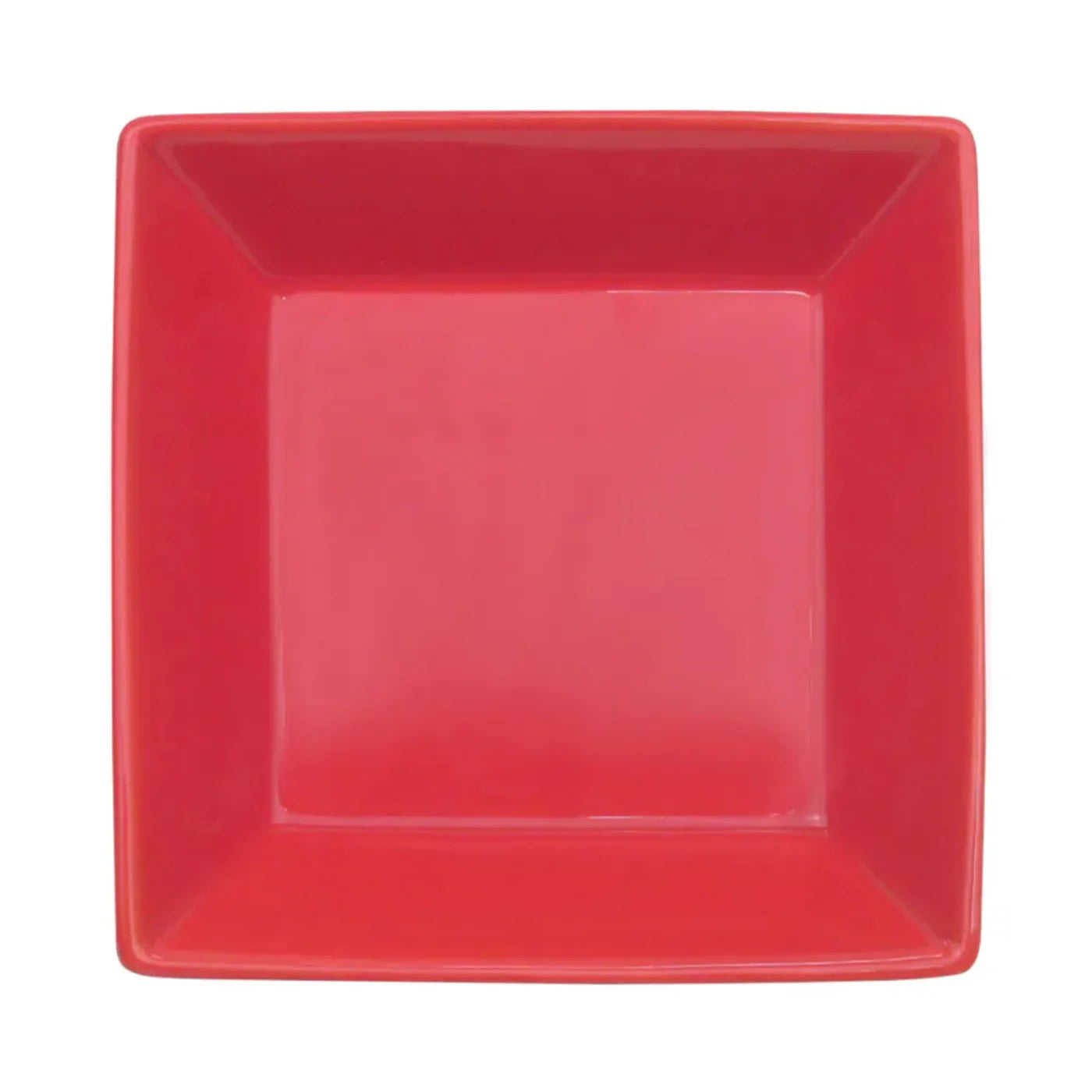 CAC China Square Bowl Red 42oz 8" Case of 24 Pcs - KC-B8-R