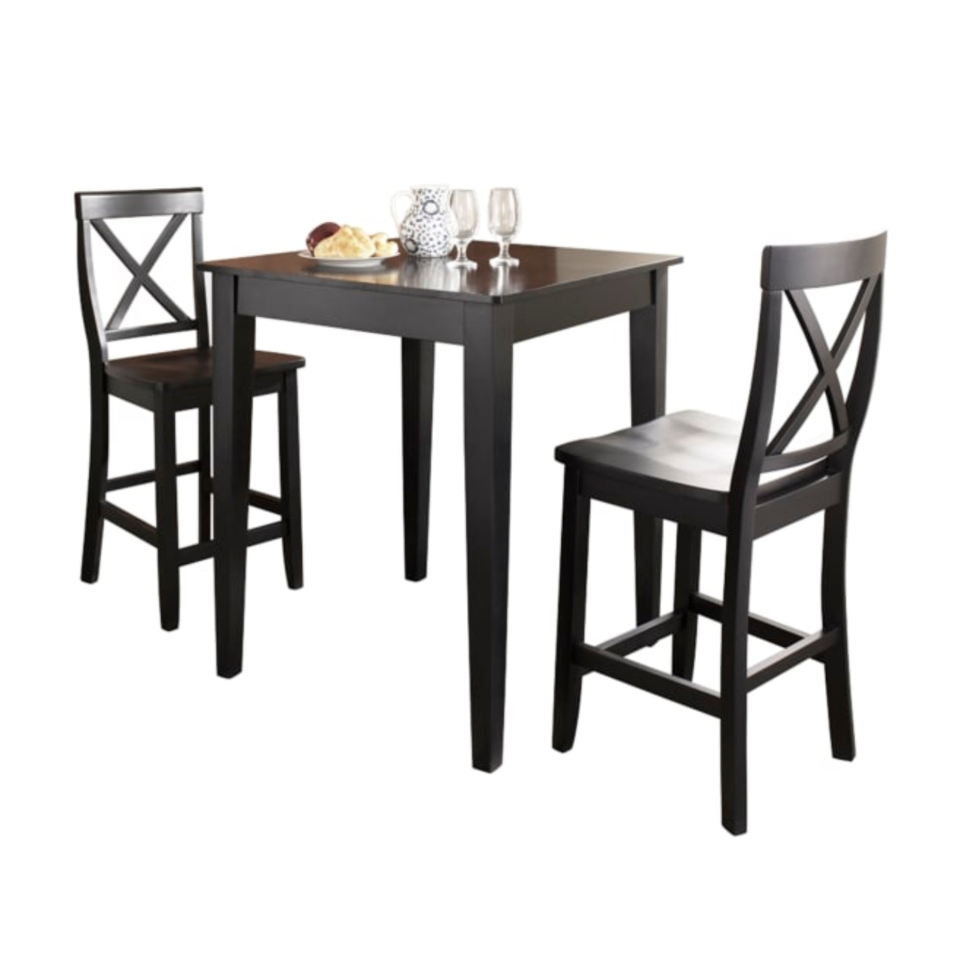 Crosley 3pc Pub Dining Set W/X-Back Stools - KD320005