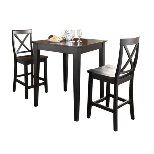 Crosley 3pc Pub Dining Set W/X-Back Stools - KD320005