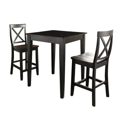 Crosley 3pc Pub Dining Set W/X-Back Stools - KD320005