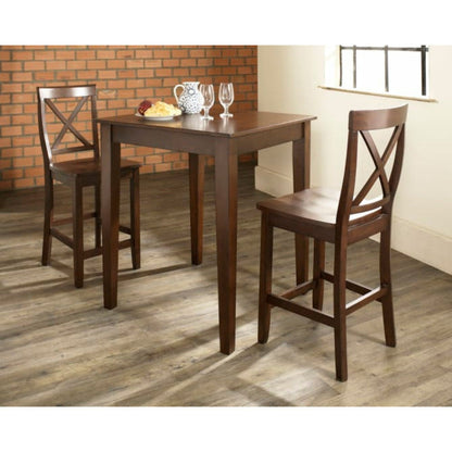 Crosley 3pc Pub Dining Set W/X-Back Stools - KD320005