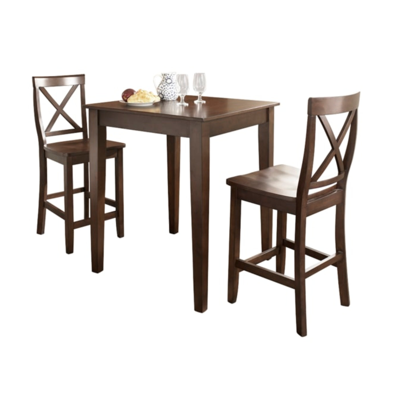 Crosley 3pc Pub Dining Set W/X-Back Stools - KD320005