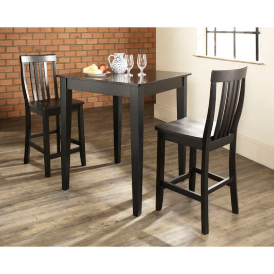 Crosley 3pc Pub Dining Set W/School House Stools - KD320007