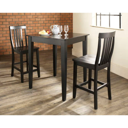 Crosley 3pc Pub Dining Set W/School House Stools - KD320007