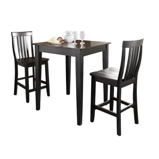Crosley 3pc Pub Dining Set W/School House Stools - KD320007